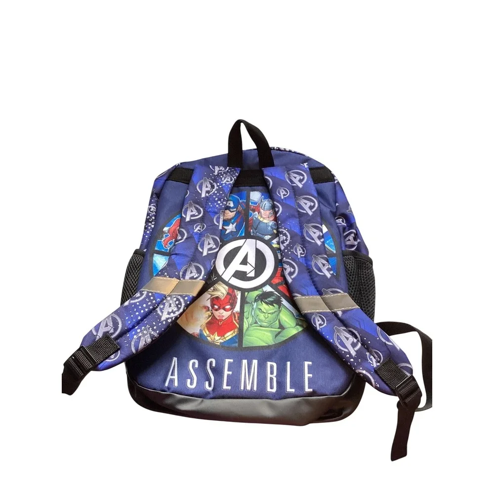Marvel Avengers Light Up Backpack Blue Boys Kids School Bag Iron Man Hulk NWT